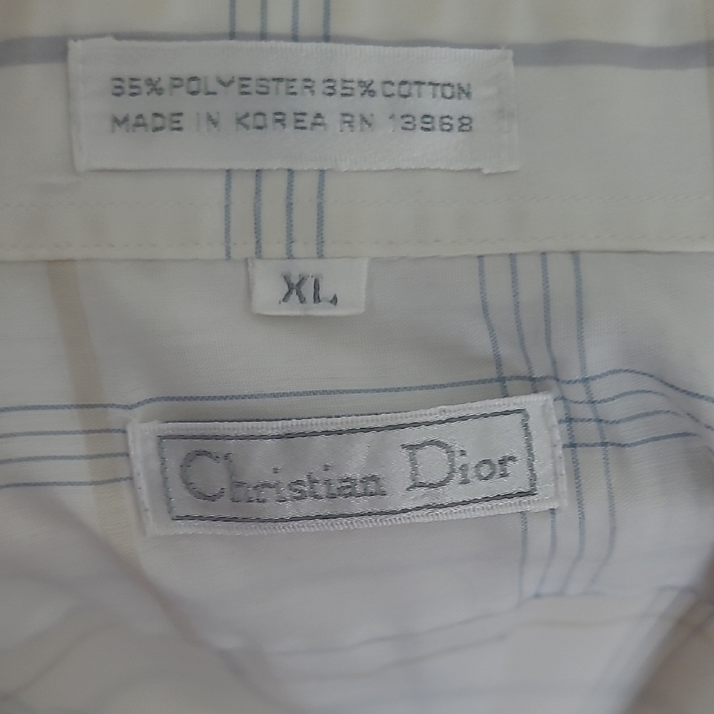 Dior Men's White and Gray Checkered Shirt - Picture 2 of 2